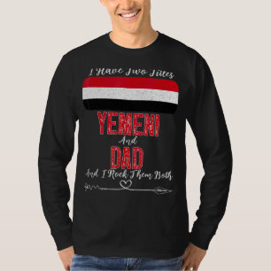 T-shirt Mens J'Ai Deux Titres Yéménites Et Papa Yemen