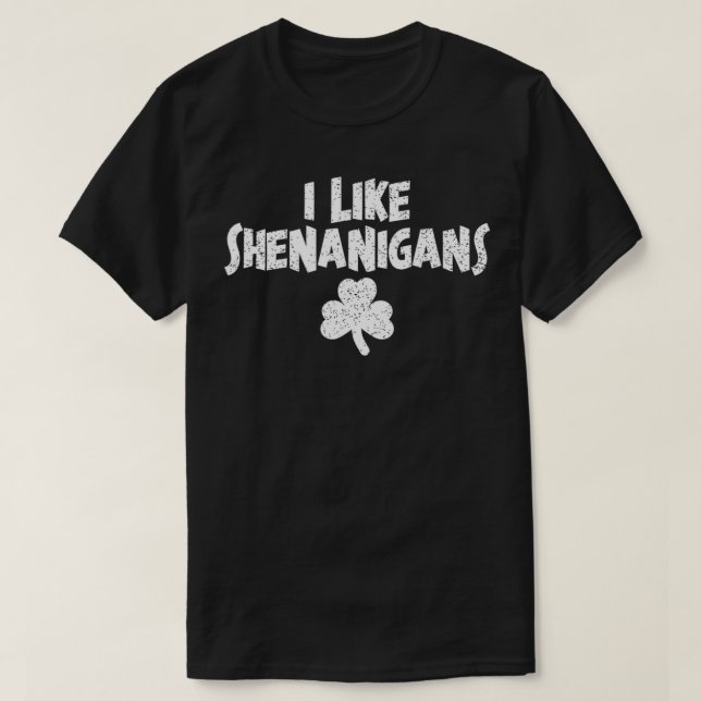 T-shirt Mens J'Aime Shenanigans Clover Funny Irish St Part (Design devant)