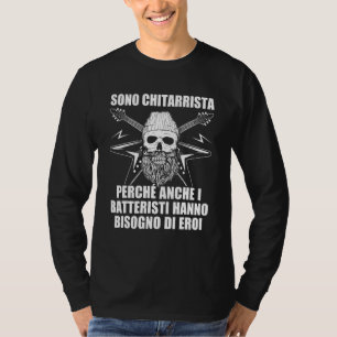 T-shirt Mens Je suis Guitaristes Rock Guitare Graphic Musi