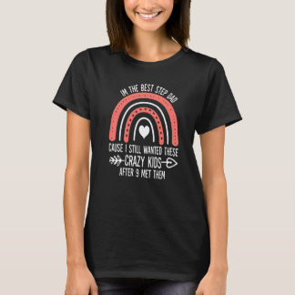 T-shirt Mens Je suis la meilleure étape Papa Crazy Kids pè