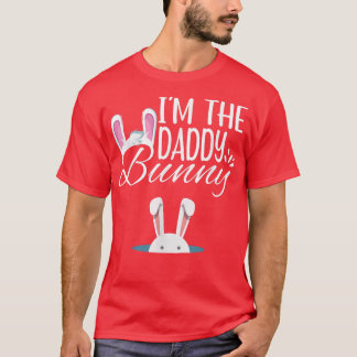 T-shirt Mens Je suis le papa Papa Bunny mignonne famille d