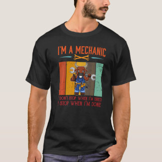 T-shirt Mens Je suis Mécanique Stop Quand Je Suis Fait Méc