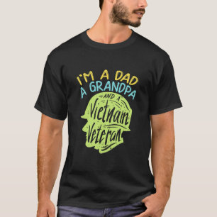T-shirt Mens Je Suis Papa, Grand-Père Et Vétéran Du Vie