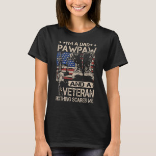 T-shirt Mens Je suis papa Pawpaw et un père vétéran Pawpaw