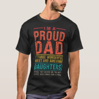 Mens Je Suis Un Fier Père De Trois Merveilleuses F