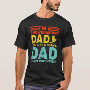 T-shirt Mens Je suis un papa de snowboard comme un papa no