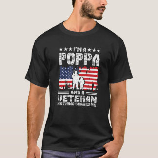 T-shirt Mens Je suis un Poppa et un vétéran Rien ne me fai