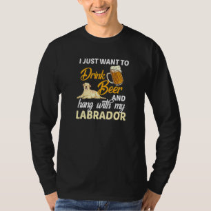 T-shirt Mens Je Veux Juste Boire De La Bière Et Accrocher 