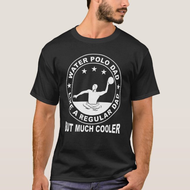 T-shirt Mens Joueur de ballon d'eau père de water polo spo (Devant)