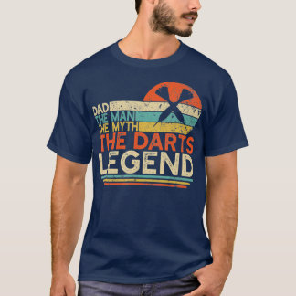T-shirt Mens Joueur de fléchettes Papa L'Homme Le Mythe Le
