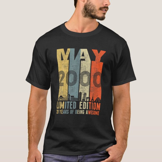 T-shirt Mens Juin 2000 Man Myth Legend 20th Birthday Gift (Devant)