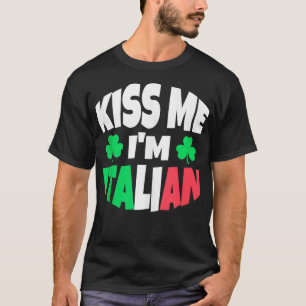 T-shirt Mens Kiss Me Im Italien Jour de la Saint Patrick I