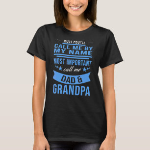 T-shirt Mens La plupart des gens m'appellent Papa & Grand-