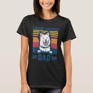 T-shirt Mens Lapphund Finlandais Papa Père Retro Lap Finla