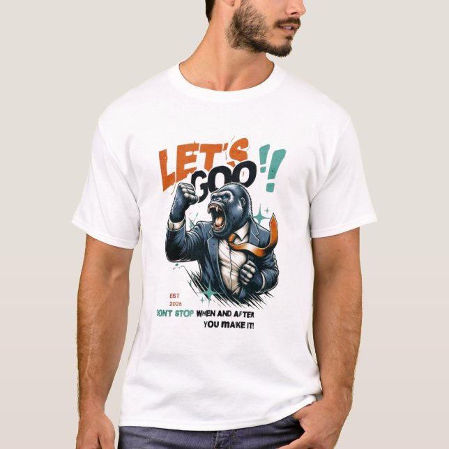 T-SHIRT MEN'S LET'S GOO LESSONS LEARN BASIC TEE (Devant)