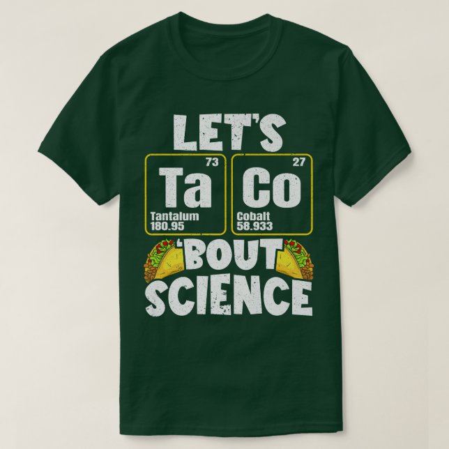 T-shirt Mens Let's Taco 'Bout Science Premium (Design devant)