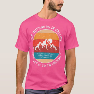 T-shirt Mens L'Extérieur Appelle Ne Pas Aller À La Message