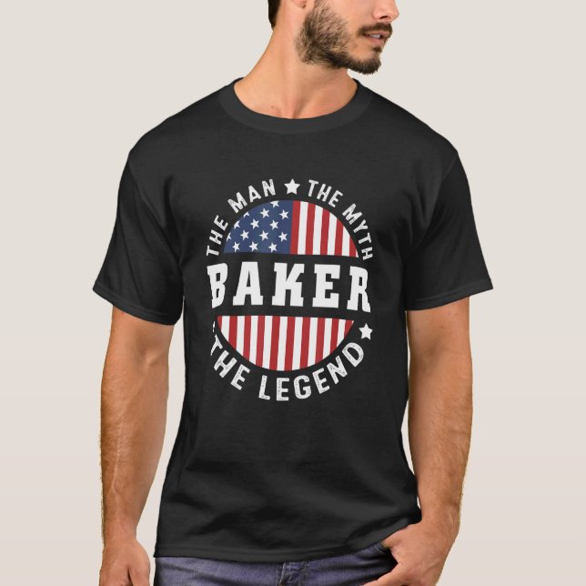 T-shirt Mens L'Homme Le Mythe Et La Légende Baker Usa Fla (Devant)
