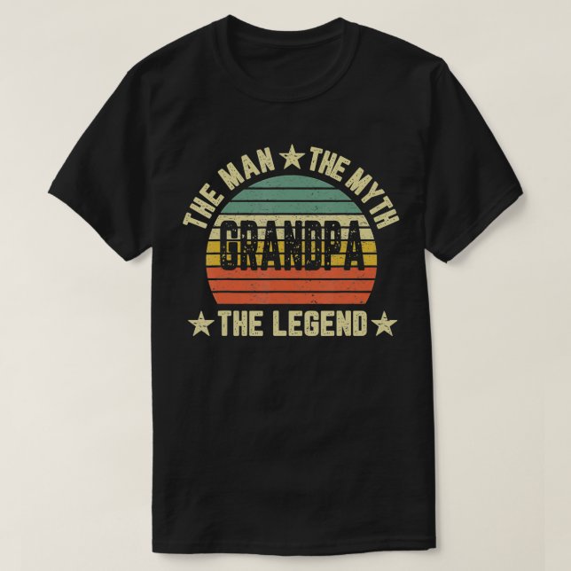 T-shirt Mens L'Homme Le Mythe La Fête des pères Cadeau Gra (Design devant)