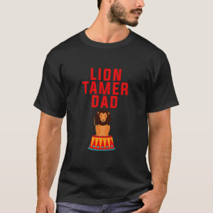 T-shirt Mens Lion Tamer Papa Funky Cirque Thème Enfants