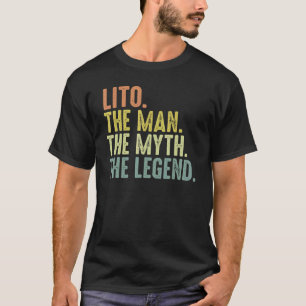 T-shirt Mens Lito For Men Fête des pères Lito Man Myth Leg