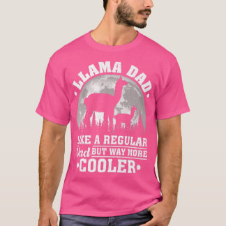 T-shirt Mens Llama Dad Like A Regular Dad Funny Llama Fath