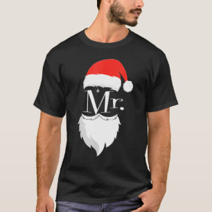 T-shirt Mens M. Et Mme Claus Couples Pajamas De Noël Sa
