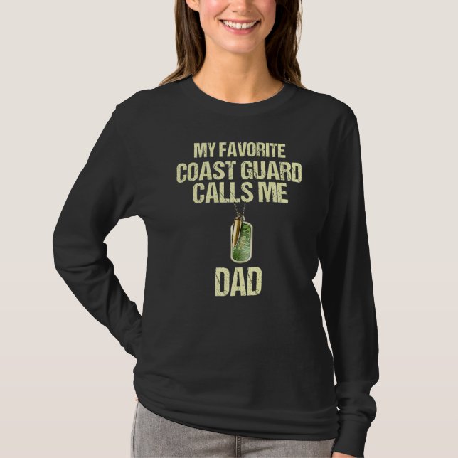 T-shirt Mens Ma Garde Côtière Préférée M'Appelle Papa Fier (Devant)