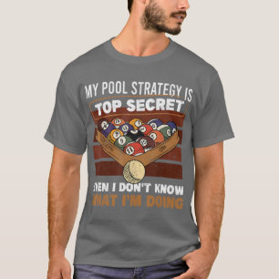 T-shirt Mens Ma Stratégie De Piscine Est Top Secret Retro