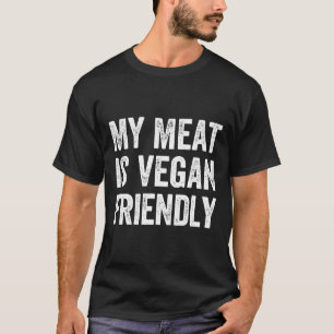 T-shirt Mens Ma Viande Est Végétan Amical Adulte Humour Pu