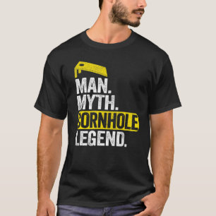 T-shirt Mens Man Myth Cornhole Legend Daddy Corn Hole Dad