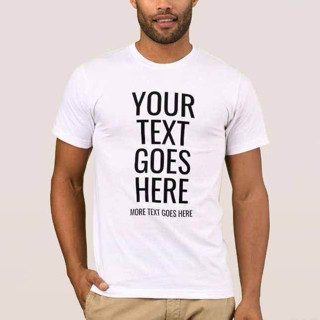 T-shirt Mens Manches courtes Élégant Moderne Grande Police (Devant)