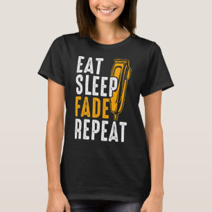 T-shirt Mens Mangent Sleep Fade Répéter Barbier Barbier Ba