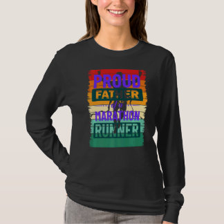 T-shirt Mens Marathon Coureurs Fier Père Vintage Retro