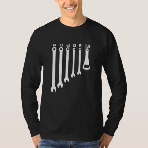 T-shirt Mens Mécanicien Voiture Bière Alcool Wrench Artist