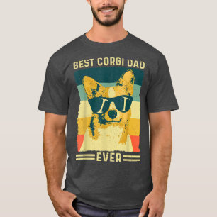 T-shirt Mens Meilleur Corgi Papa Jamais Vintage Retro Desi