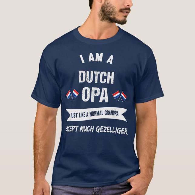 T-shirt Mens Meilleur grand-père néerlandais Grand Opa (Devant)