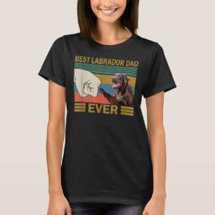 T-shirt Mens Meilleur Labrador Papa Jamais Rétro Labrador