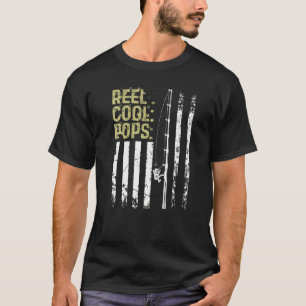 T-shirt Mens Meilleur Pêcheur Reel Cool Pops Pour Papa Fat