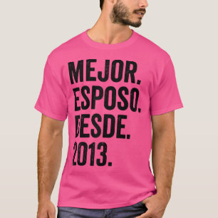 T-shirt Mens Mejor Esposo Desde 2013 9ème mariage annivers