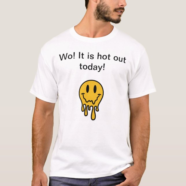 T-shirt Mens Melting visage sourire (Devant)