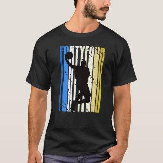 T-shirt Mens Mens Basketball 44ème Anniversaire Pour Les V