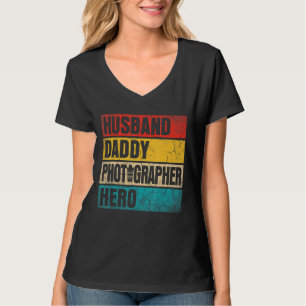 T-shirt Mens Mens Mari Papa Photographe Héros Pères