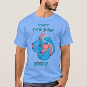 T-shirt Mens Mens Meilleur Chat Papa Jamais Chat Propriéta