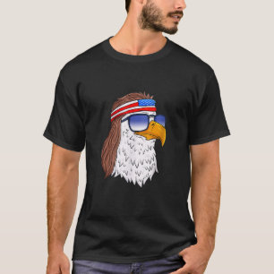 T-shirt Mens Mens Merica Eagle Mulle Drapeau américain Chr
