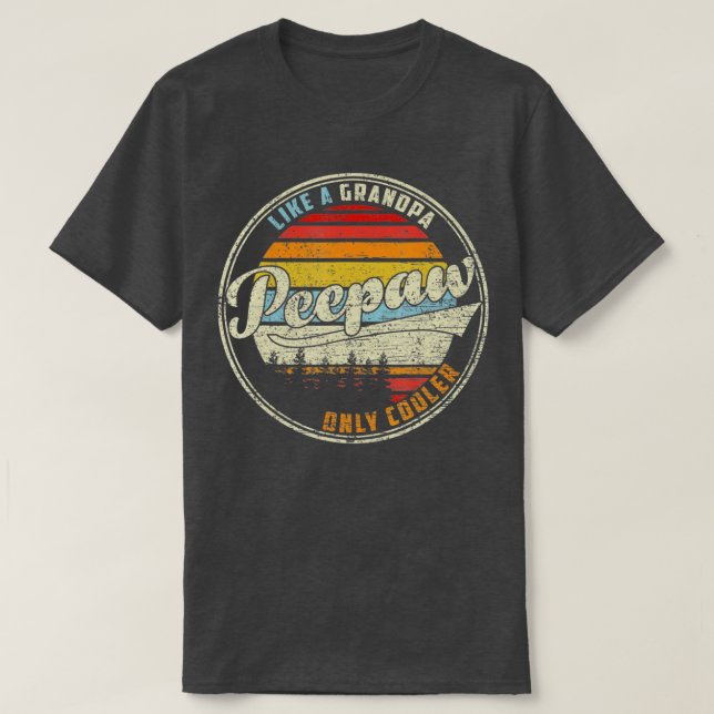 T-shirt Mens Mens PEEPAW Comme un grand-père SEULEMENT GLA (Design devant)