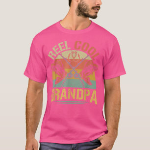 T-shirt Mens Mens Reel Cool Grandpa Pêche Fun Pères Da