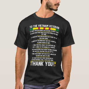 T-shirt Mens Merci Aux Vétérans Du Vietnam