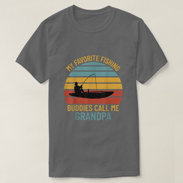T-shirt Mens Mes Épouses De Pêche Préférées Appelez-Moi Gr (Design devant)