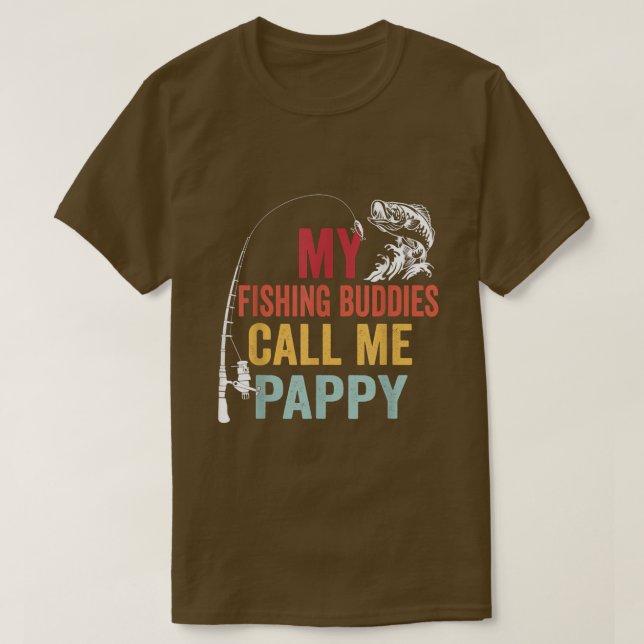 T-shirt Mens Mes Épouses De Pêche Préférées Appelez-Moi Pa (Design devant)